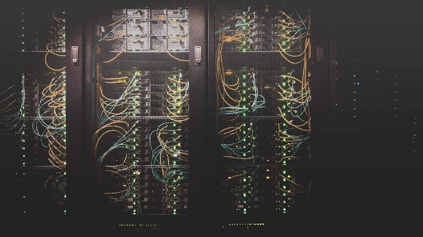 Network cabling in a server room